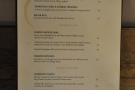 Talking of menus, there are menus on the window-bar, listing breakfast and lunch options...