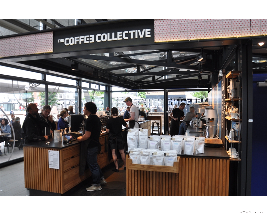 If you're coming from the northern entrance, the Coffee Collective is on the right...