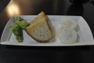 I also had breakfast: poached eggs, toast and avocado on the side.