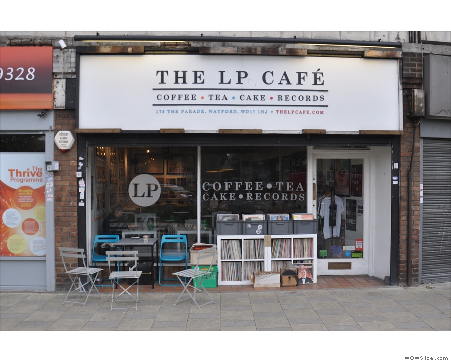 Watford's LP Cafe on The Parade. It does what it says on the tin (well, sign).