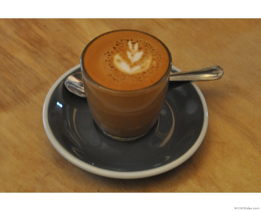 The result: a lovely cortado.