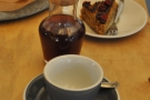 And there we are: a carafe of coffee, plus a slice of cake. Sadly, not for me.