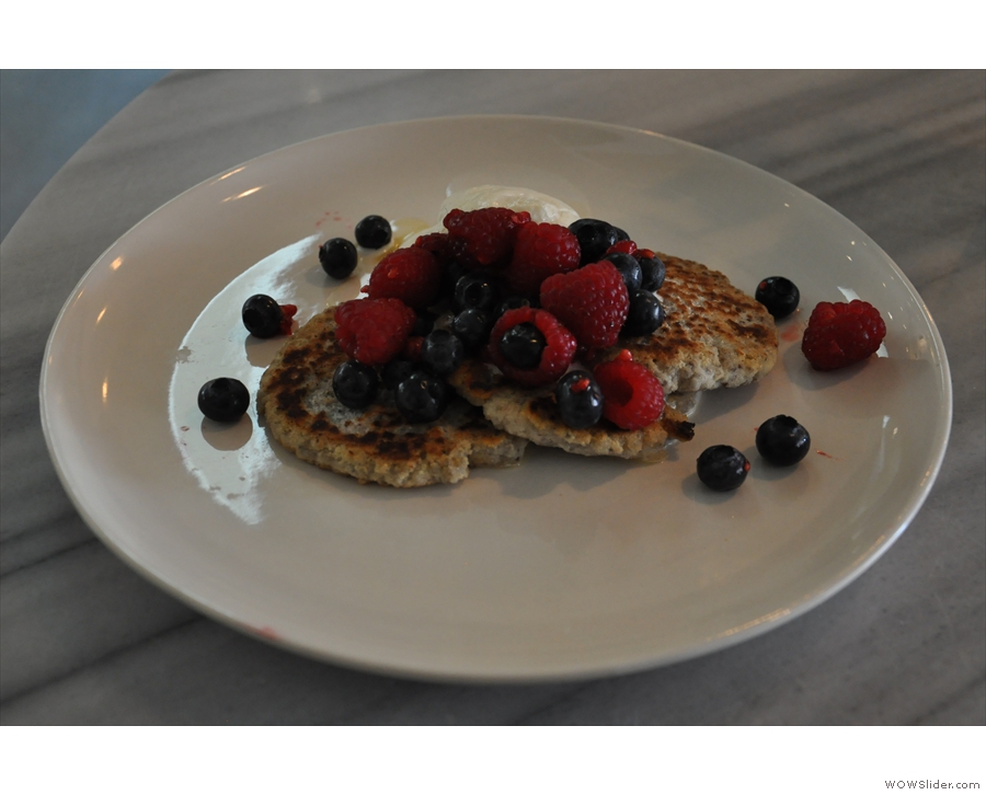 ... while on my return I sampled the chia and coconut flour pancakes