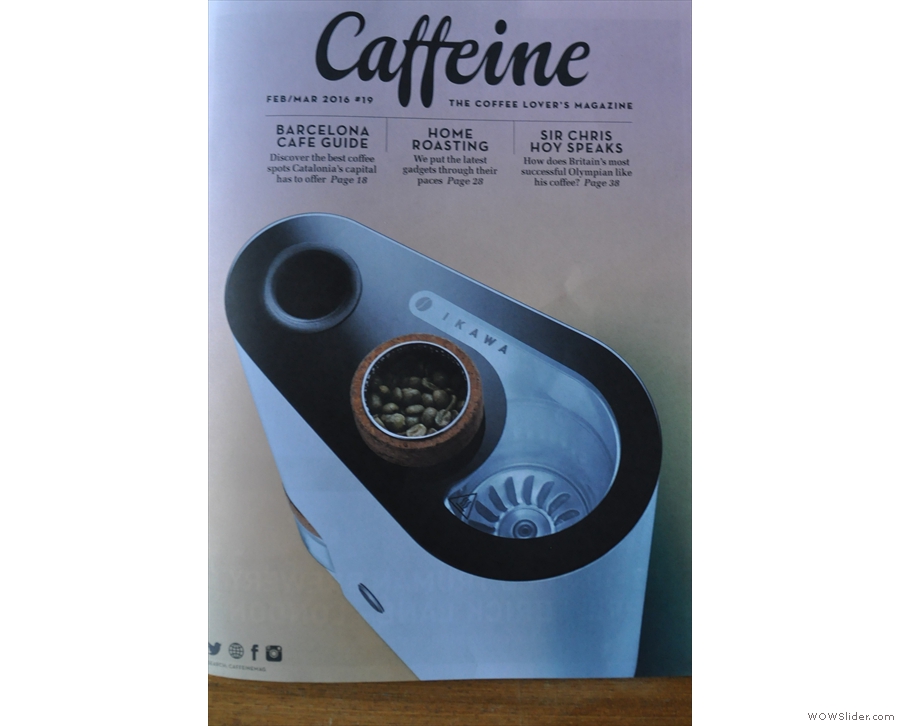 Caffeine Magazine enters its fourth year with the Ikawa home roaster on the cover.
