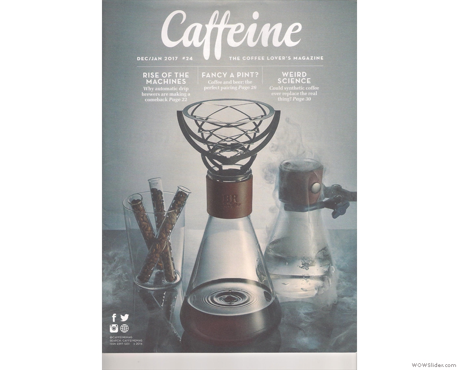 The final Caffeine Magazine of 2016 starts off with another bold cover.