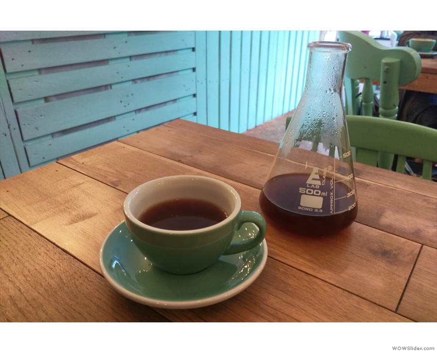 ... which I paired with a syphon of the guest filter, a Nicaraguan from Ancoats Coffee Co.