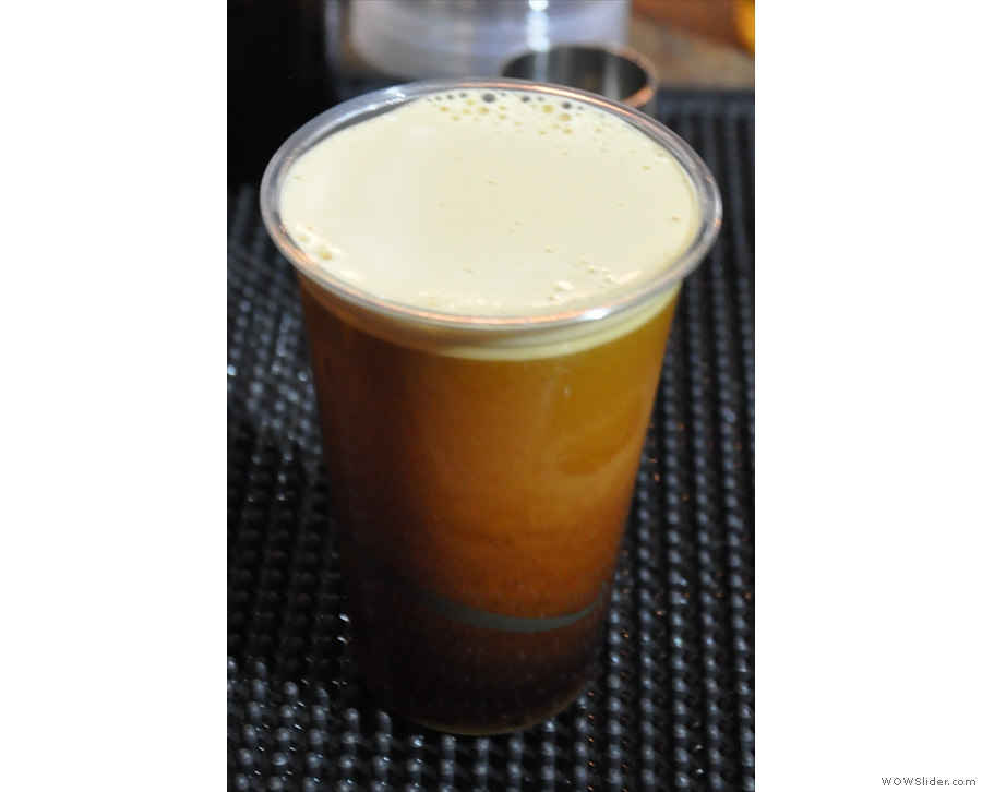I was convinced to try the nitro cold brew which pulled like a pint of beer.