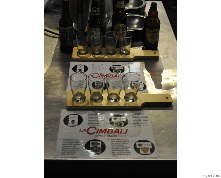 Each year, Rob does something interesting with tastes. This year it was coffee & beer pairing.