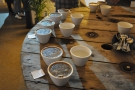 The cupping bowls are now ready to go... Let the slurping commence!