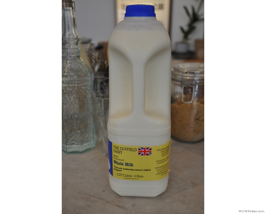 Outpost uses local produce wherever possible, including milk from the nearby Duffield Dairy.