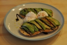 ... whiich accompanied my breakfast of poached eggs and avocado on toast.