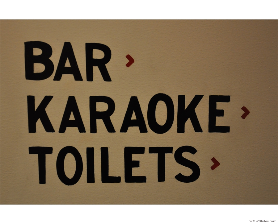 Bar, Karaoke, Toilets. An interesting combination!
