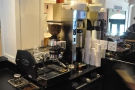 The espresso kit, plus the bulk-brewer, is on the left-hand side.