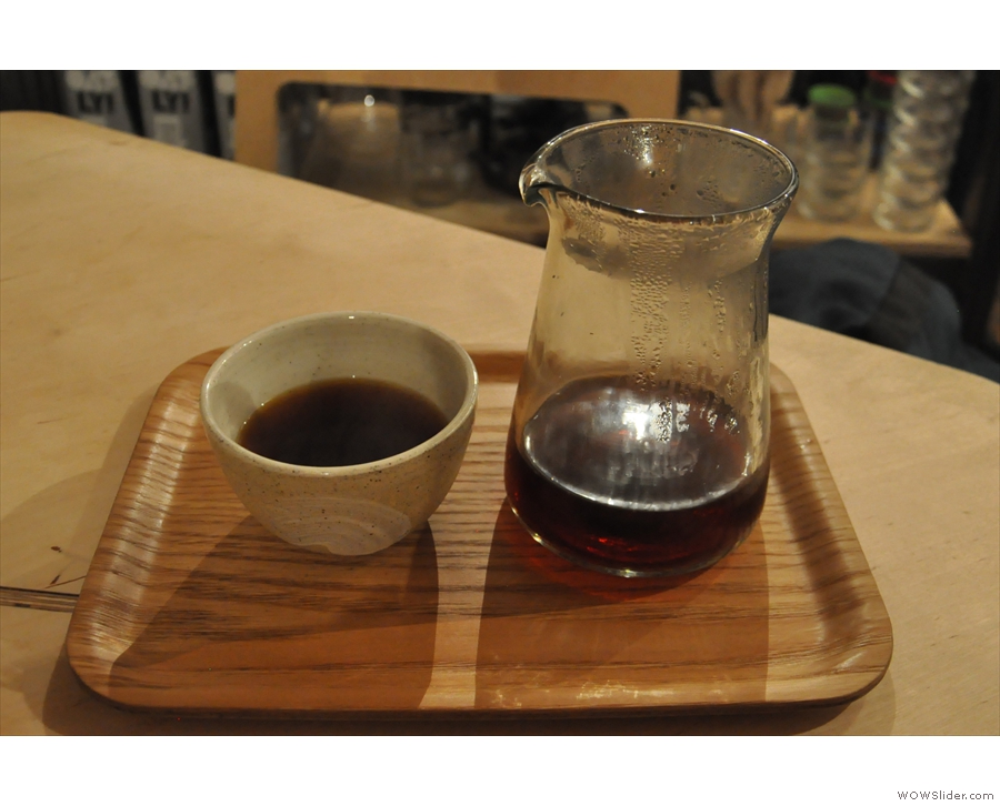 ... and Aeropress, although my coffee, seen here, was through the V60.