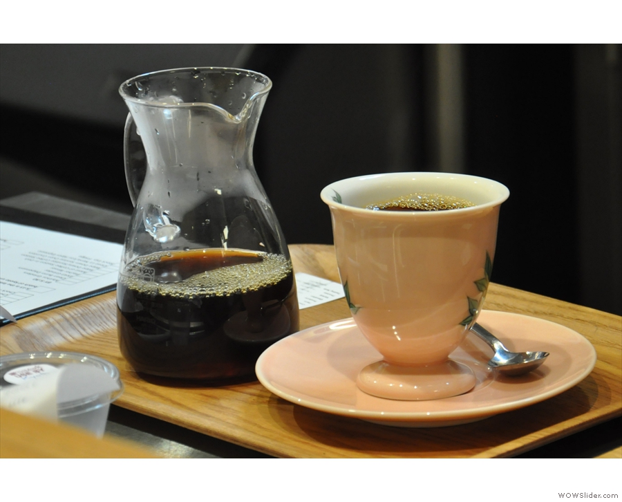 The individual filter coffee was just as beautifully presented, in a carafe on a little tray...