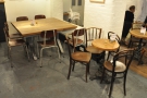 Not that the communal table has gone away: just moved to the back of the left-hand room.