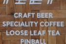 First up, Birmingham's Tilt: speciality coffee, craft beer, loose leaf tea, pinball & a basement.