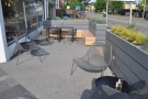 There's also a smaller seating area alongside Chesterton Road itself.