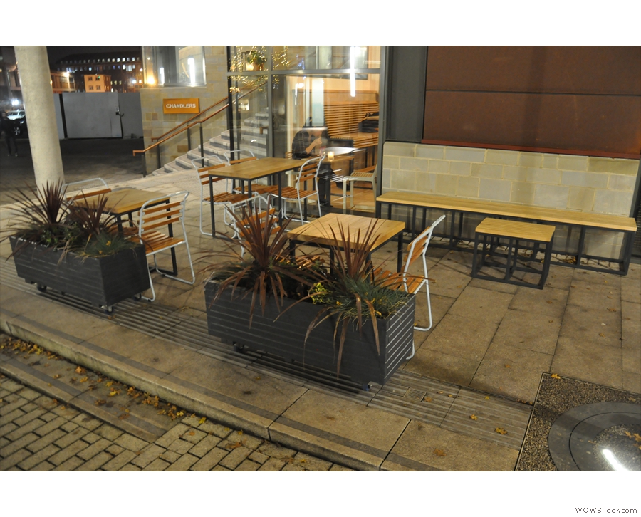 There's plenty of outdoor seating though, lining the pedestrianised steps.