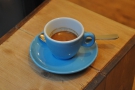 Now, to business. My espresso. One of the best I've had in a long while.