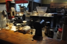 The pour-over section of the counter.