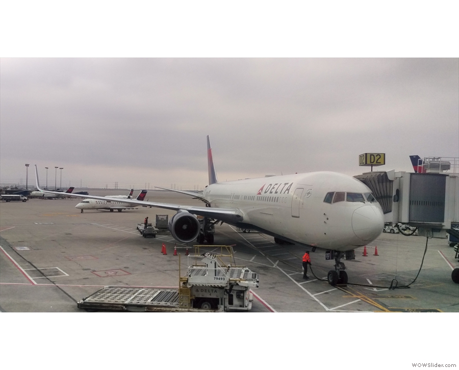 Meet my trusty steed for my return to Phoenix: a Delta Airlines 767-300, although, in this instance, it was only taking me as far as Salt Lake City (where this photo was taken).