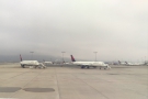 On the ground at Salt Lake City. I'm sure there are some mountains out there somewhere!