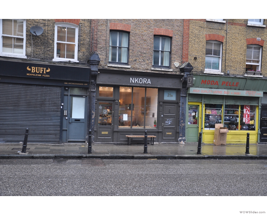 Nkora, at the southern end of London's Hackney Road.