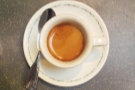 I leave you with a shot of my espresso, the Kenyan single-origin.