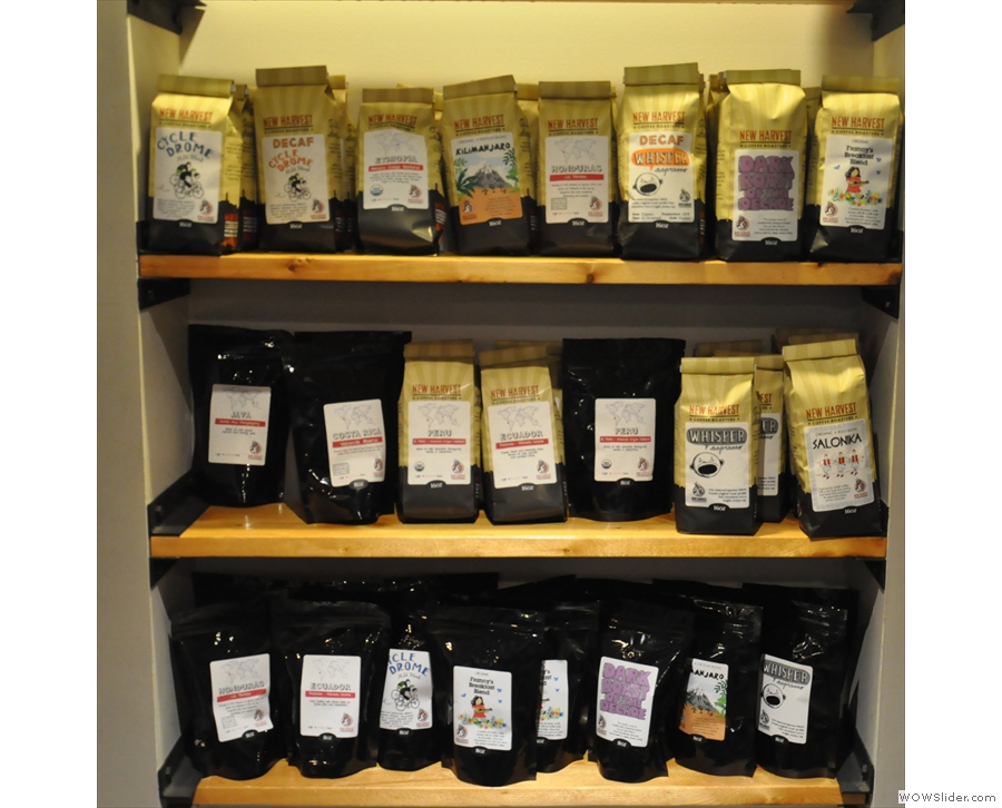 As a roaster, New Harvest Coffee has plenty of bags of coffee for sale!