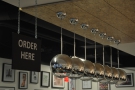 Render has some lovely features, including these globes hanging above the counter.