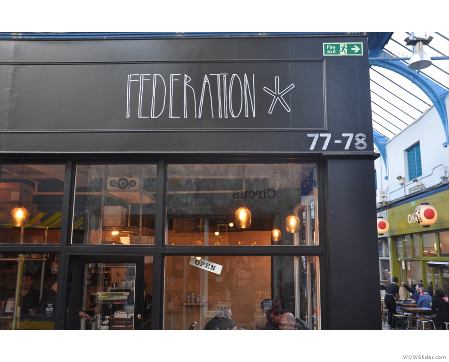 ... which, in case you hadn't worked it out yet, is Federation Coffee.