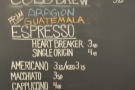These are the bulk-brew ('hot brew'), cold-brew and espresso choices...