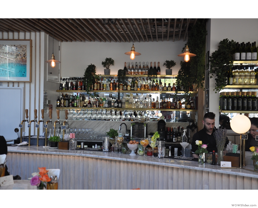 However, there's a lot more than just coffee. Timmy Green has a fully-stocked bar...