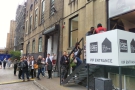 Getting into the London Coffee Festival involves queuing, even at the VIP entrance!