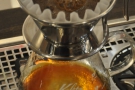 It's left to bloom for 30 seconds. I love watching freshinly-roasted coffee bubbling away :-)