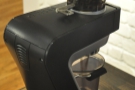 The beans are pre-weighed in small, red boxes & ground on demand in the Baratza grinder.