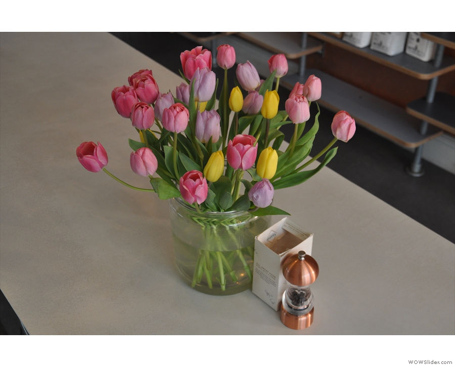 25A also has some lovely flowers on the communal table. It was tulips when I was there.