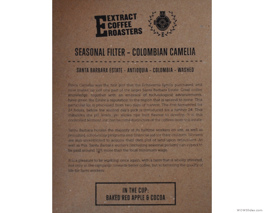 For filter, there are guests, plus Extract's seasonal filter blend, which is also available...