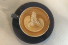 ... with some more execllent latte art, which also lasted to the...