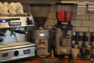 Meanwhile there are two grinders for espresso, the house-blend (North Star) and the guest...