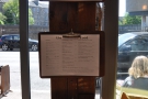 Don't fancy cake? The Steamie has breakfast/lunch options. The menus hang by the door.