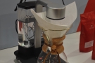 Put the filter in the Chemex, fill the reservoir with water, put the Chemex on the Ottomatic...