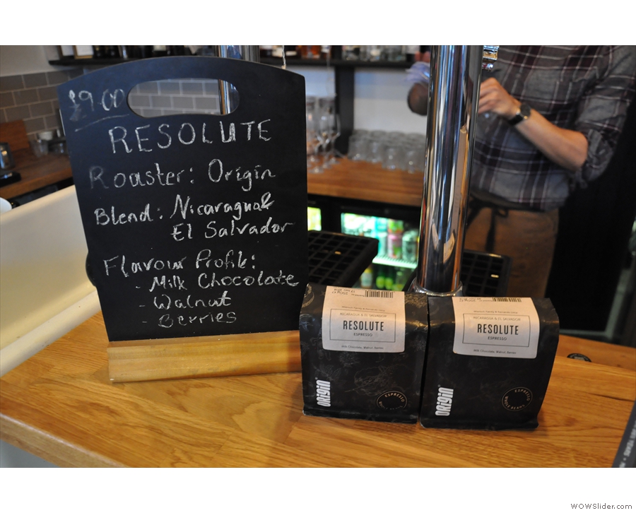 The Resolute blend from Origin was on while I was there...