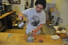 I sat at the bar at the front of the counter, where you get free Kalita Wave lessons.