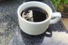 My resulting coffee. Nice reflections.