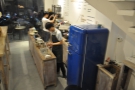 A view of the counter from the stairs.