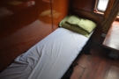 This was my bunk, by the way, lower berth, facing the direction of travel.