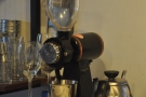 There's also a separate grinder for pour-over and retail sales.