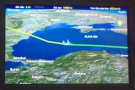 Compared to the flight back, we took a fairly southerly route, flying over the Black Sea...